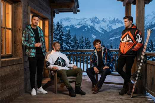 Après-ski chalet group editorial