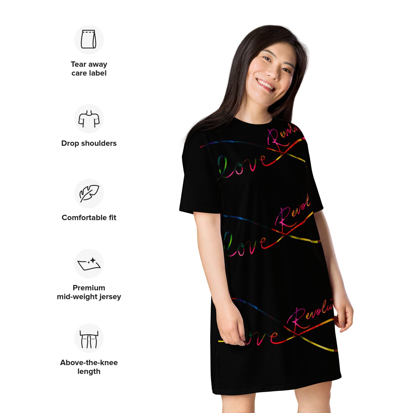 Love Revolution T-shirt dress