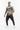 All-over print tee with athletic model, feet apart stance