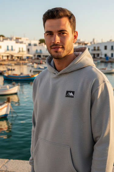 Alppeer Adventure Hoodie β Carbon Grey, Front, Harbor