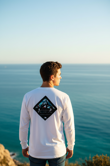 Alppeer Adventure LS – White, Back, Cliffside