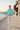 Aqua sweatshirt with tailored trousers
