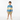 Asian boy in Wildlife rash guard with khaki shorts on white background