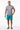 Athletic T-Shirt with Teal Boardshorts - Full Body