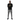 Bearded man in black sweatshirt with joggers