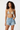 Bikini with high-waisted denim shorts