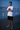 Black boardshorts white tee beach