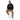 Black hoodie seated look