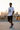 Black model rooftop golden hour