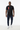 Black Tee with Navy Joggers - Full Body