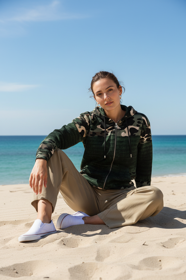 Camo Croc Zip Hoodie – Female Dunes