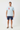 Chambray Blue Tee with Navy Boardshorts - Full Body