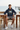 Classic Navy hoodie with checked shorts