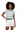 Crop Tee with White Boardshorts - Front