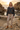 Cropped windbreaker with sand cargo trousers