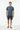 Deep Teal ALPPEER Tee with Navy Boardshorts - Full Body
