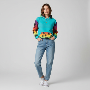 Female - Casual beach style with denim jeans
