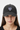 Female model - black cap detail