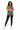 Female model in black skinny jeans and platform sneakers