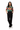 Female model in black wide-leg pants and white sneakers