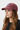 Female model - maroon cap profile