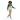 Female model walking pose
