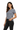 Female three-quarter black jeans