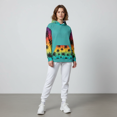 Female - Urban street style with white joggers