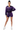 First model wearing mauve jacket and matching shorts