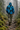 Forest hiking editorial showing jacket back