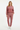 Front studio view of the female model wearing the matching rose set