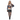 Geometric Sweater Leather Skirt Female