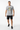 Grey Tropical ALPPEER Tee with Black Exercise Shorts - Full Body