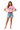 Hazy pink crop top front with hands on hips