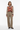Abstract art sweater with wide-leg trousers for smart-casual look