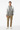 Abstract paint splash cardigan with khaki chinos for weekend casual style