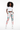 Model wearing Abstract Chain Recycled Joggers with white crop top
