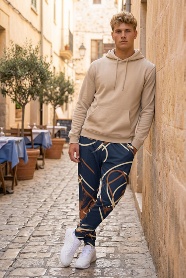 Joggers with sand hoodie