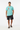 Lagoon Blue Tee with Black Boardshorts - Full Body