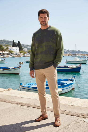 Look 3 — Male, harbor wall