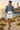 Male lighthouse look with white linen shorts
