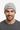 Male model close-up wearing athletic heather beanie