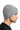 Male model - heather grey beanie side profile