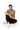 Male model in athletic grey tee with black joggers