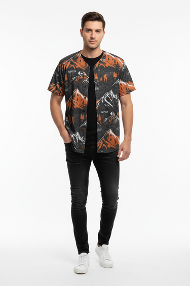 Male model in black jeans and white sneakers