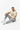 Male model in gray joggers and white sneakers