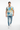 Male model in light blue jeans and white sneakers