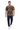 Male model in navy blue sweatpants and white sneakers