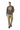 Male model in pepper gray sweatshirt with khaki cargo pants