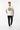 Male model in solid white tee with black jeans